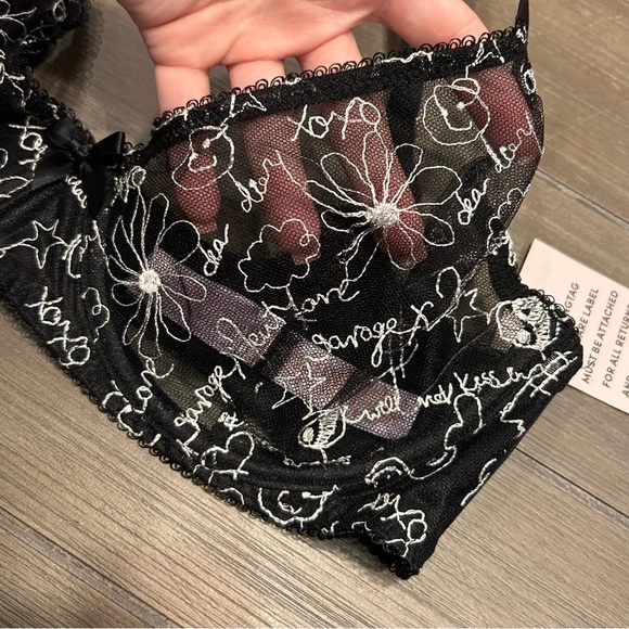 NWT! Savage x Fenty Dear Diary Bra - Picture 4 of 9